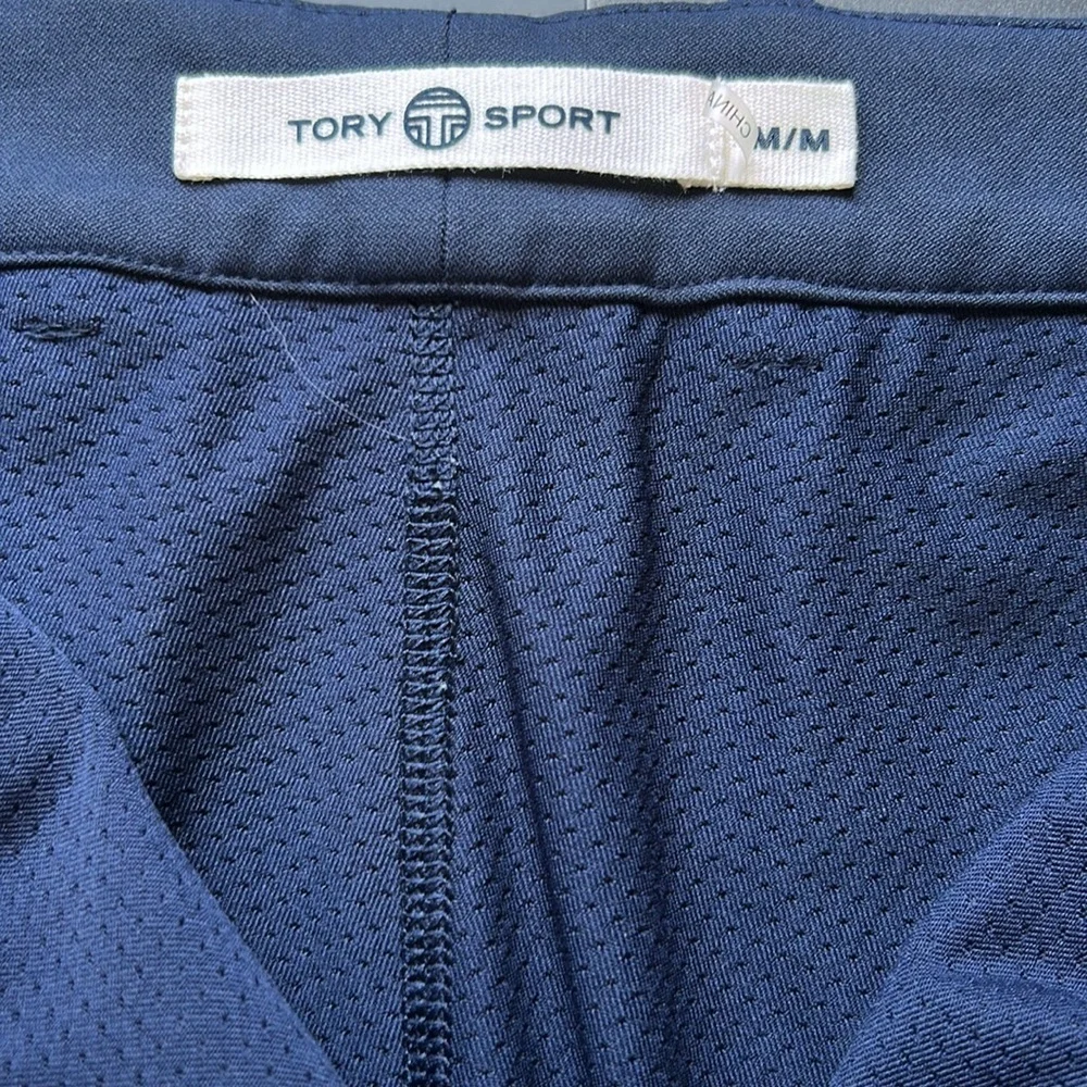 Tory Burch Sport Tech Twill Golf Skirt Surf Blue Tory Navy Pickleball Sz M